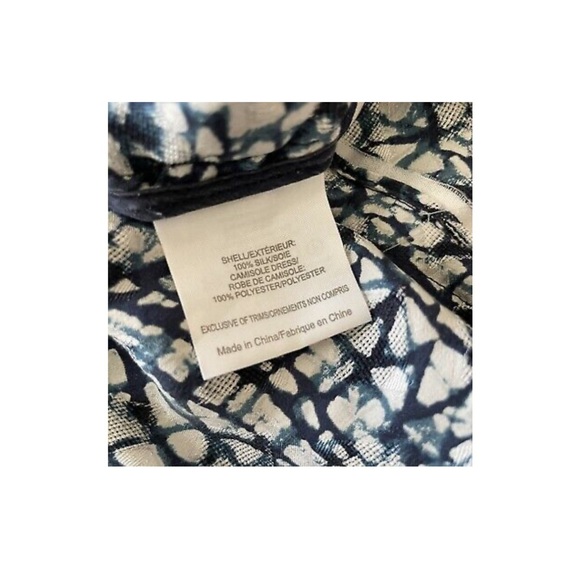 Tory Burch 'Honeycomb' Drop Waist Caftan Dress Size 8 Womens 100% Silk - Picture 9 of 10